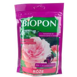 Biopon 350 g Nawóz do róż rabatowych pnących pobudza wzrost zwiększa liczbę kwiatów