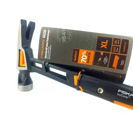 Fiskars Młotek stolarski XL 1020215 Eliminuje wstrząsy Ergonomiczny Wytrzymały