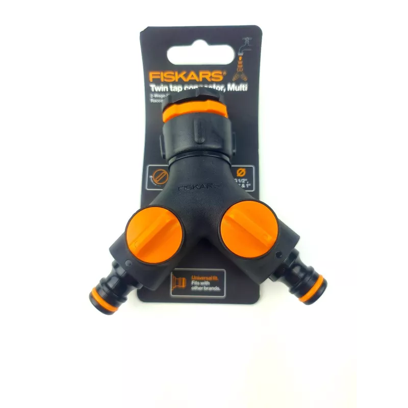 Fiskars Przyłącze kranowe Multi Uniwersalne + Zawory 1027061 Trójnik na kran