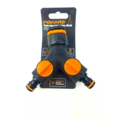 Fiskars Przyłącze kranowe Multi Uniwersalne + Zawory 1027061 Trójnik na kran