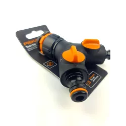 Fiskars Przyłącze kranowe Multi Uniwersalne + Zawory 1027061 Trójnik na kran