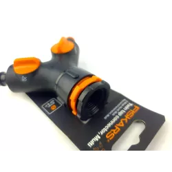 Fiskars Przyłącze kranowe Multi Uniwersalne + Zawory 1027061 Trójnik na kran