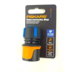 Fiskars Szybkozłącze 1/2-5/8" STOP 1027079 Mocne Funkcja STOP Podłączanie węża Nawadnianie działki