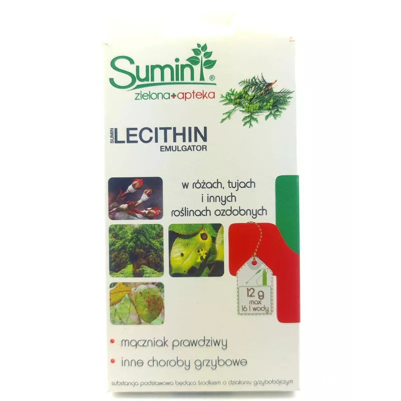 Sumin 12g Lecithin Grzybobójczy naturalny środek EKO Rośliny Ozdobne Mączniak prawdziwy Choroby grzybowe