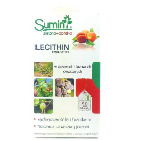 Sumin 6g Lecithin Naturalny środek grzybobójczy BIO Drzewka krzewy owocowe Mączniak prawdziwy Kędzierzawość liści