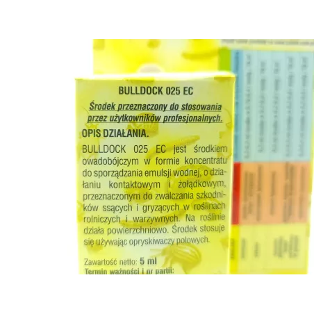 Sumin 5ml Bulldock 025EC Środek owadobójczy bielinek kapustnik mszyca