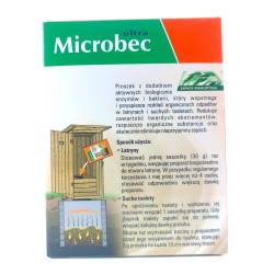 Microbec 4x30g Preparat do latryn Suchych toalet Skuteczny Zapach eukaliptusa