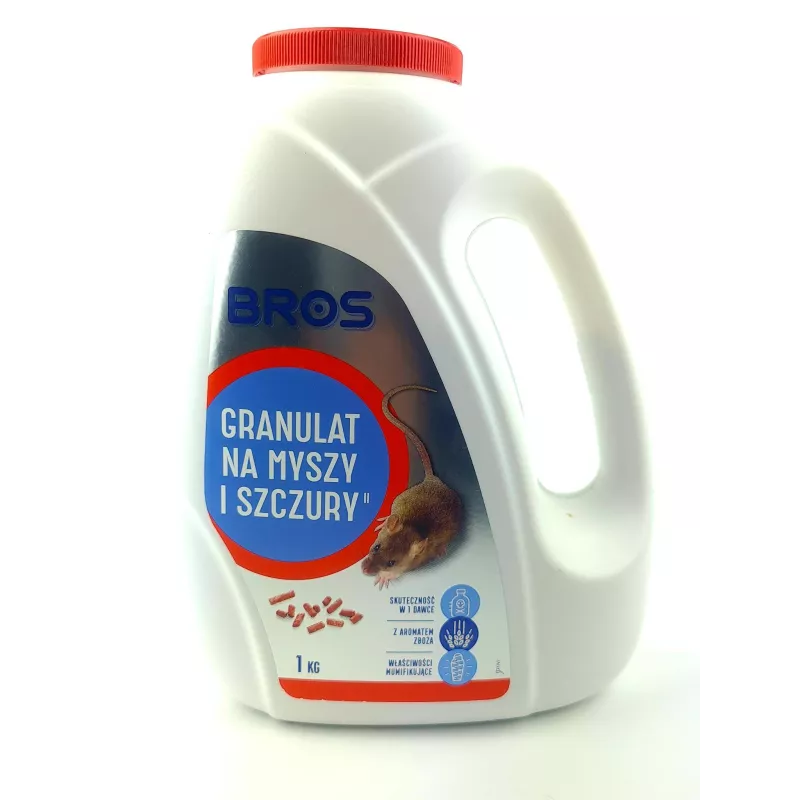 Bros 1 kg Granulat na myszy szczury Mieszanka zbóż Mumifikuje Wabi