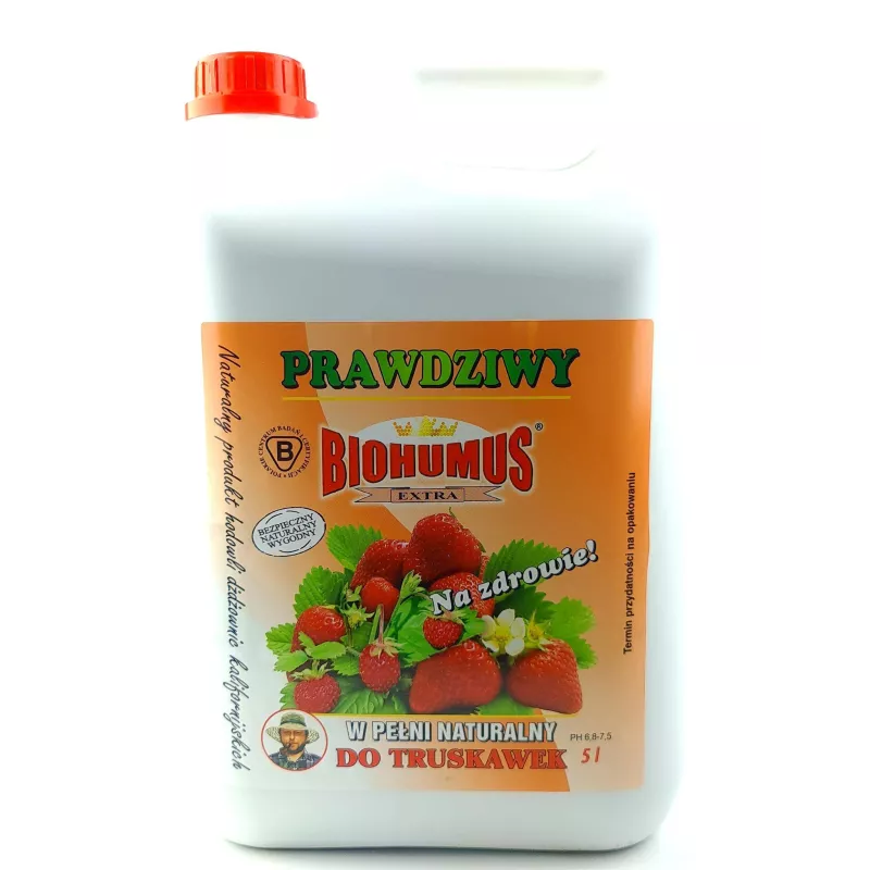 Ekodarpol 5 l Biohumus Extra Truskawka Nawóz BIO Poziomki Smaczne owoce