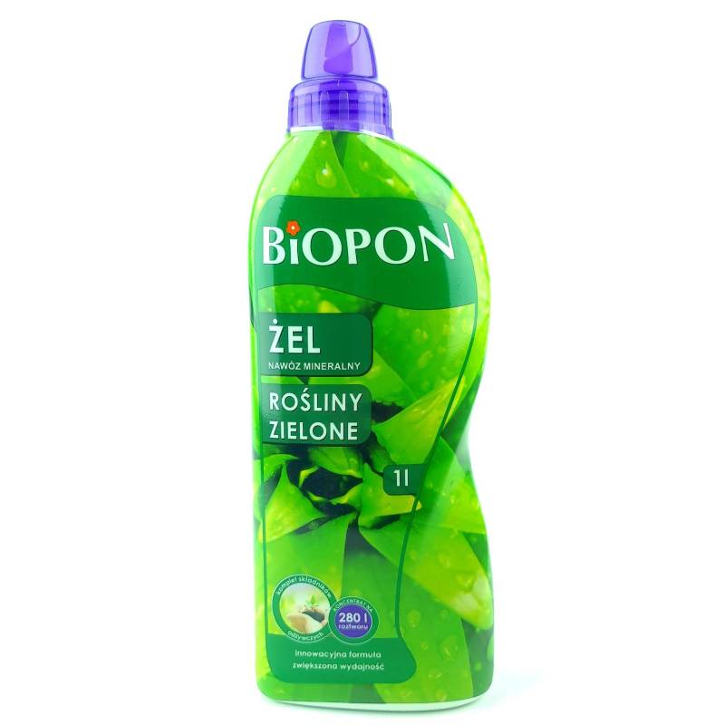Biopon 1 l Żel nawóz mineralny do roślin zielonych zdrowe liście łodygi intensywna zieleń