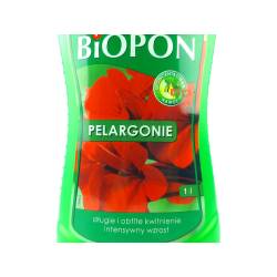 Biopon 1 l Nawóz mineralny do pelargonii muszkatli zwiększa kwitnienie odżywia części zielone