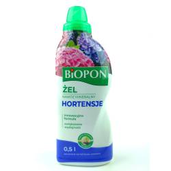 Biopon 0,5l Żel mineralny nawóz do hortensji zawiązywanie pąków obfite kwitnienie