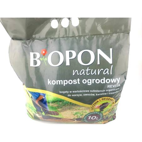 Biopon 10l Kompost ogrodowy Revita bogaty w próchnicę odżywia glebę przywraca składniki pokarmowe