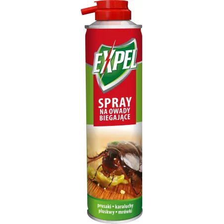 Expel 400ml Spray na owady biegające Zwalcza Prusaki Karaluchy Pluskwy Mrówki