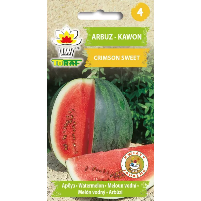Toraf 1g Arbuz Kawon Crimson Sweet Nasiona Odmiana bardzo słodka Mało pestek