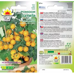 Toraf 0,5g Pomidor koktajlowy Sungella Nasiona warzyw Żółty Smaczny Słodki Balkony Tarasy