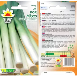 Toraf 1g Por Albos Nasiona warzyw Odmiana średniowczesna Zbiór letni jesienny Zupy Surówki