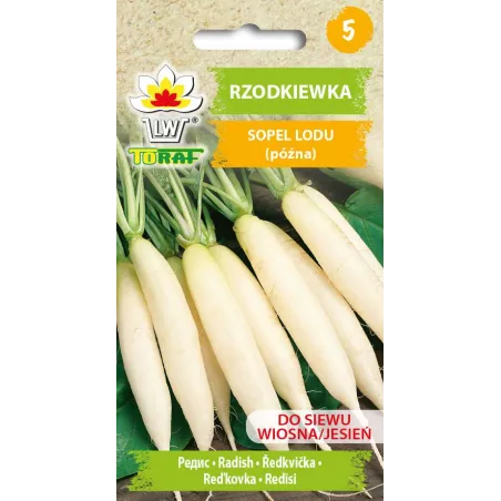 Toraf 10g Rzodkiewka Sopel Lodu Nasiona warzyw biała długa ostry smak