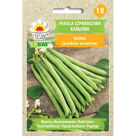 Toraf 30g Fasola Szparagowa Bona Nasiona warzyw Zielona Karłowa Bezwłóknista