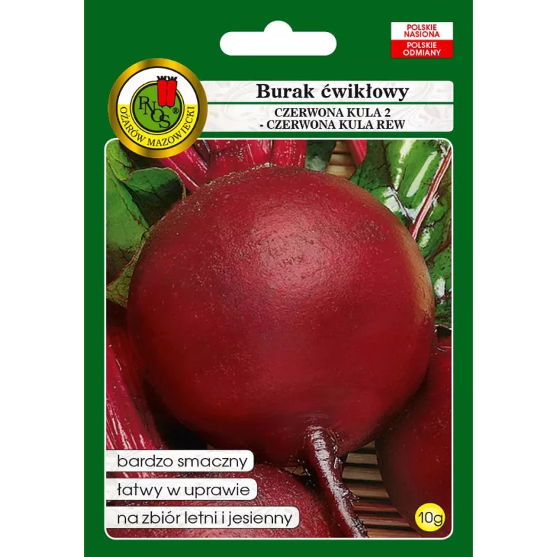 PNOS 10g Burak ćwikłowy Czerwona Kula 2 Odmiana okrągła Bardzo plenna