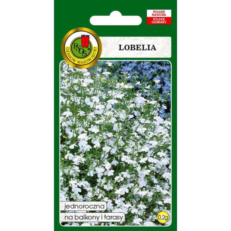 PNOS 0,2g Lobelia biała Nasiona kwiatów jednorocznych Roślina rabatowa Skalniaki