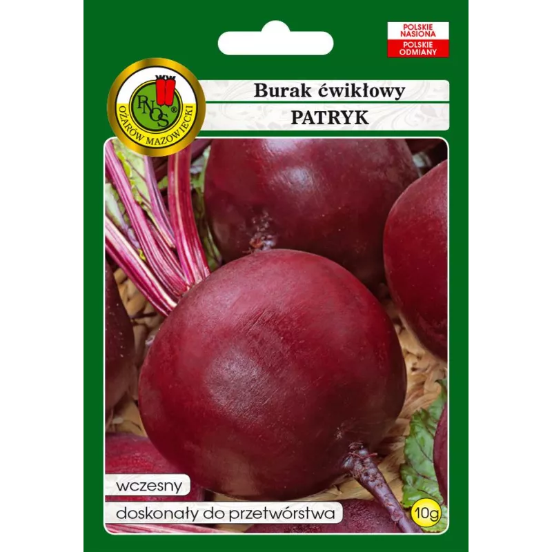 PNOS 10g Burak Patryk Odmiana okrągła Nasiona warzyw Bardzo smaczny Delikatny