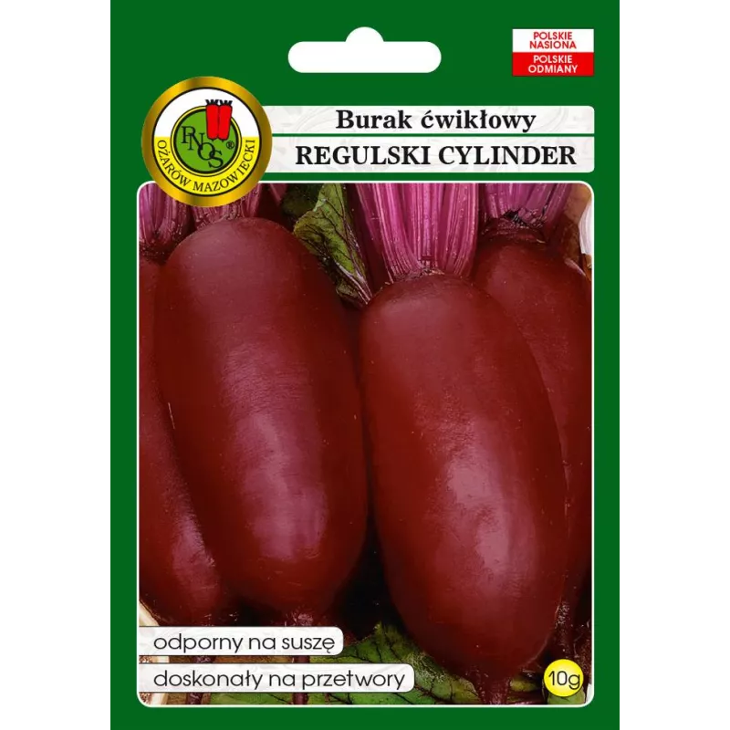 PNOS 10g Burak ćwikłowy Regulski Cylinder Nasiona warzyw Odmiana wczesna Słodki smaczny