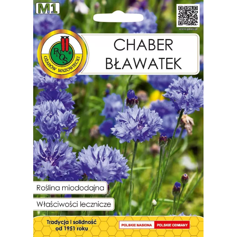 PNOS 1g Chaber bławatek Nasiona kwiatów Roślina miododajna Przyciąga pszczoły