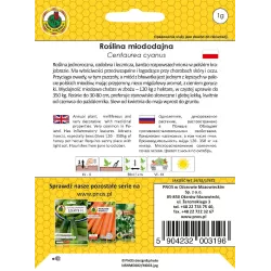 PNOS 1g Chaber bławatek Nasiona kwiatów Roślina miododajna Przyciąga pszczoły