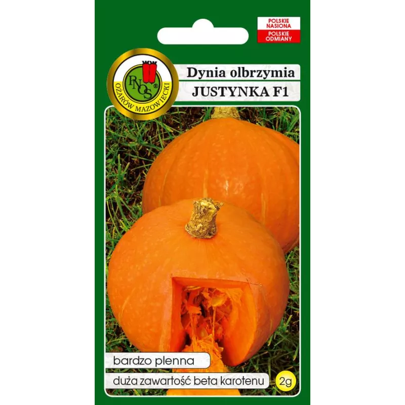 PNOS 2g Dynia olbrzymia Justynka F1 Nasiona warzyw Bardzo plenna Smaczna