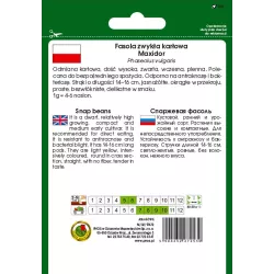 PNOS 30g Fasola Szparagowa Karłowa Maxidor Żółta Nasiona warzyw Wczesna Plenna