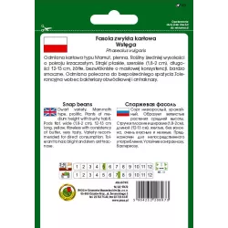 PNOS 30g Fasola Szparagowa Wstęga Żółta Typ Mamut Nasiona warzyw Płaska Bezwłóknista