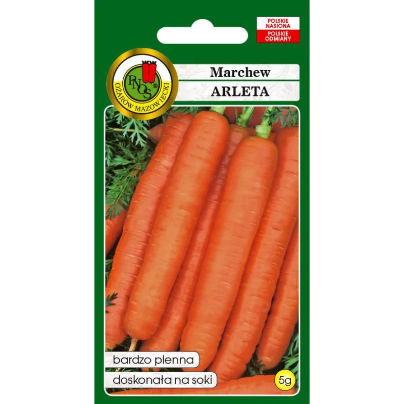 PNOS 5g Marchew Arleta Nasiona warzyw Średnio późna Plenna Soki Przetwory