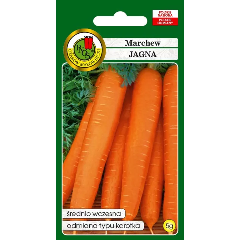 PNOS 5g Marchew Jagna Wczesna Nasiona warzyw Na zbiór pęczkowy Surówki Przetwory