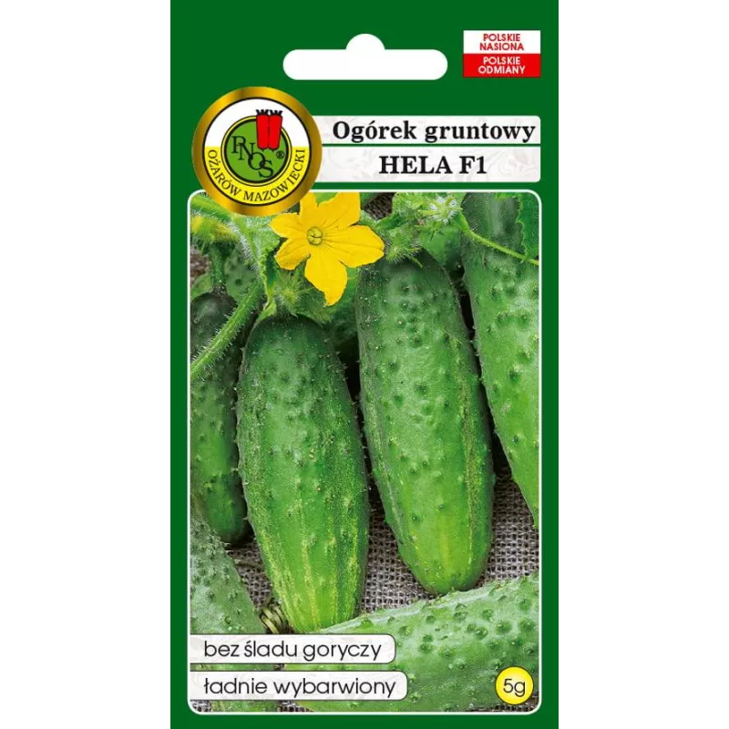 PNOS 5g Ogórek Hela F1 Nasiona warzyw Średnio wczesny Gruntowy Długie owoce