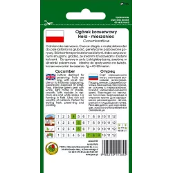 PNOS 5g Ogórek Hela F1 Nasiona warzyw Średnio wczesny Gruntowy Długie owoce