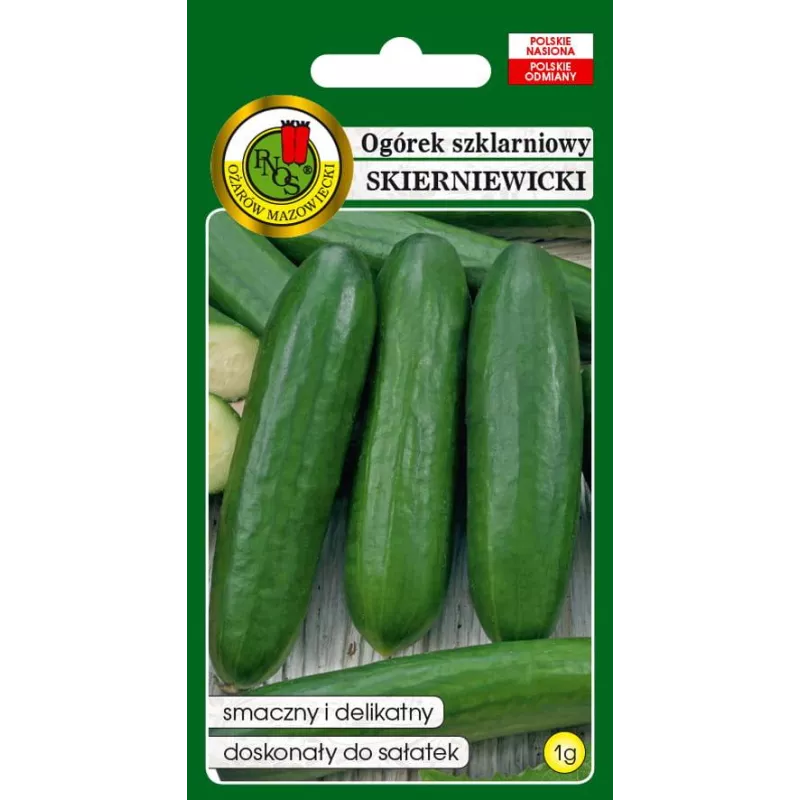 PNOS 1g Ogórek Skierniewicki Nasiona warzyw Szklarniowy Delikatny Sałatkowy