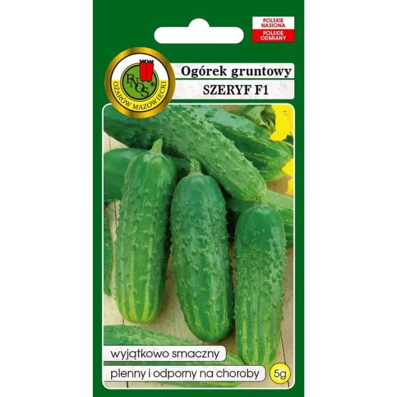 PNOS 5g Ogórek Szeryf F1 Nasiona warzyw Bardzo smaczny Plenny Odporny