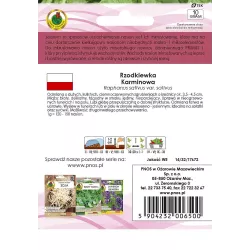 PNOS 10g Rzodkiewka Karminowa Nasiona inkrustowane Nie pęka Delikatna Soczysta Nie parcieje