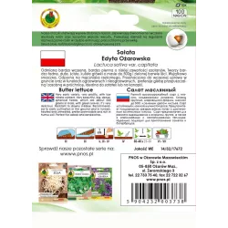 PNOS 100 szt. Sałata Edyta Ożarowska Nasiona otoczkowane Masłowa Duże główki