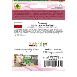 PNOS 5g Pietruszka Halblange Berlińska Nasiona inkrustowane Bardzo plenna Późna