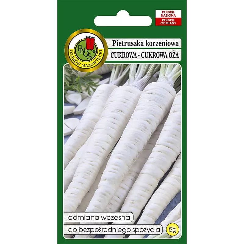 PNOS 5g Pietruszka Cukrowa Ożarowska Nasiona warzyw Wczesna Do sałatek