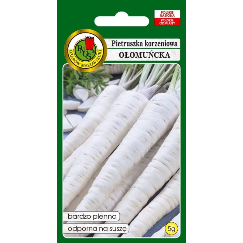 PNOS 5g Pietruszka Korzeniowa Ołomuńcka Nasiona warzyw Odmiana późna Odporna na suszę