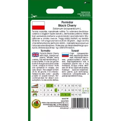 PNOS 0,5g Pomidor Black Cherry Nasiona warzyw Odmiana gruntowa Bardzo plenny Sałatki