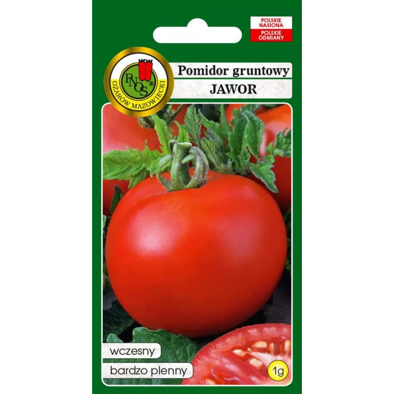 PNOS 1g Pomidor Jawor Nasiona warzyw Odmiana wczesna Bardzo plenny Gruntowy