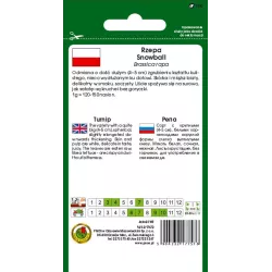 PNOS 5g Rzepa Snow Ball Nasiona warzyw Biała Śnieżna kula Źródło wapnia