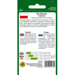 PNOS 10g Rzodkiewka Carmen Nasiona warzyw Wczesna Bardzo plenna Czerwona