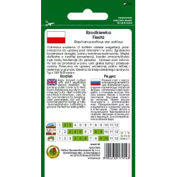 PNOS 10g Rzodkiewka Fiesta Nasiona warzyw Odmiana wczesna Nie parcieje Zwarty Miąższ