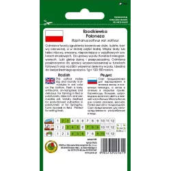 PNOS 10g Rzodkiewka Poloneza Nasiona warzyw Odporna na parcenie Biały soczysty miąższ