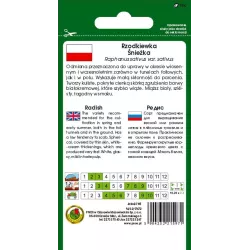 PNOS 10g Rzodkiewka Śnieżka Nasiona warzyw Odmiana wczesna Biała Łagodny smak